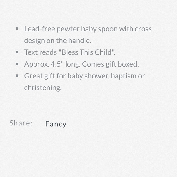 NWT Pewter Bless this Child Spoon - Picture 3 of 4